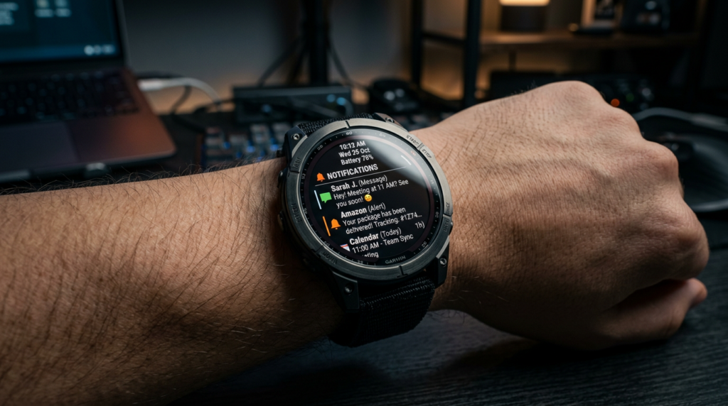 GarminでWhatsApp！手首で繋がる通知の革命