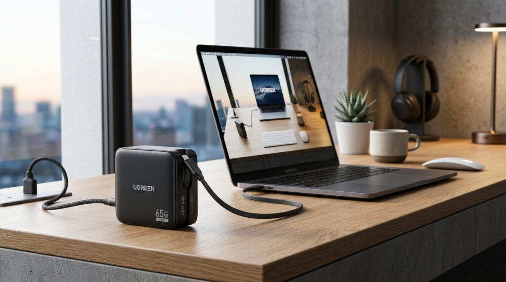 ケーブル整理は過去の遺物？UGREEN 65W巻き取り充電器でデスクを刷新