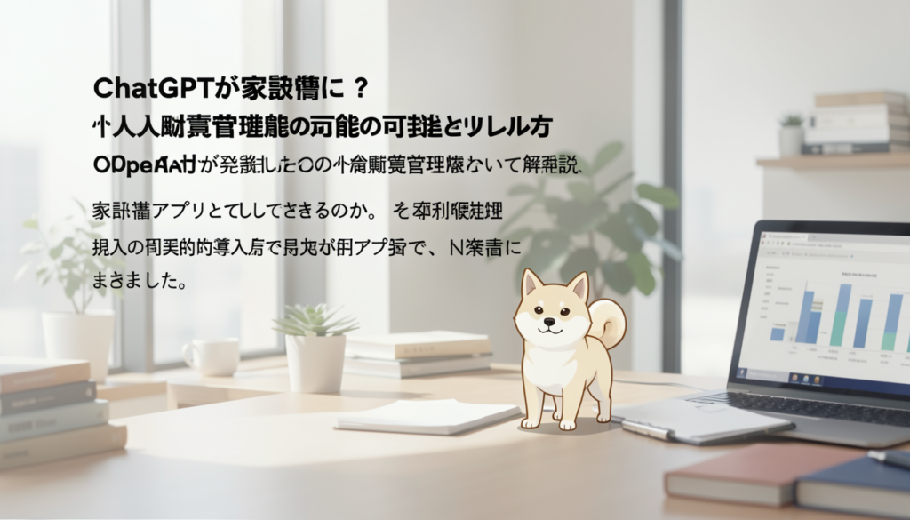 ChatGPTが家計簿に？個人財務管理機能の可能性とリアルな付き合い方