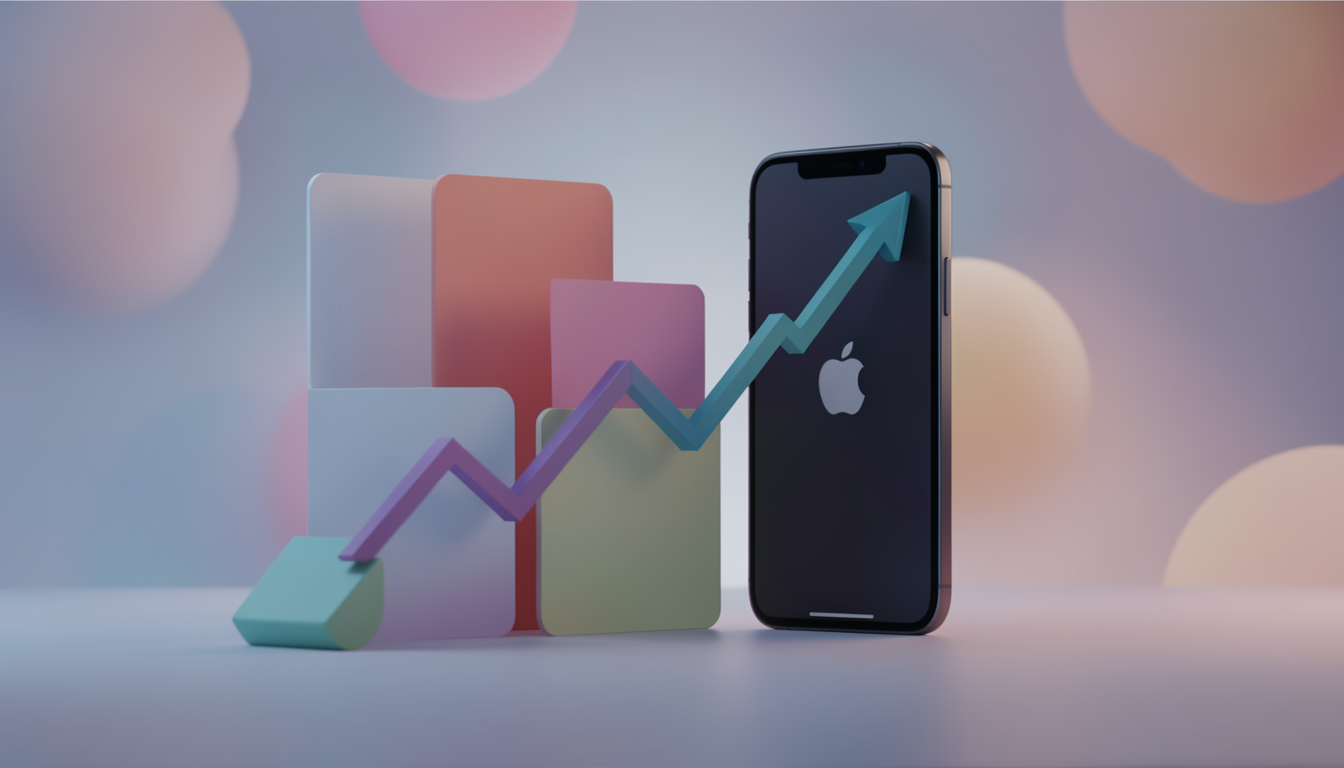デバイスの価格変動と予算計画をイメージした抽象的なグラフィック