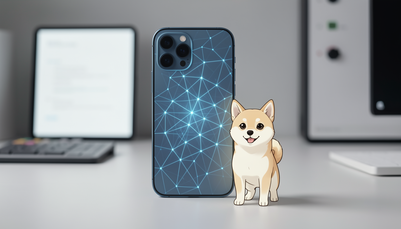 近未来的なデザインのiPhone 17 Proとデジタルネットワークのイメージ図