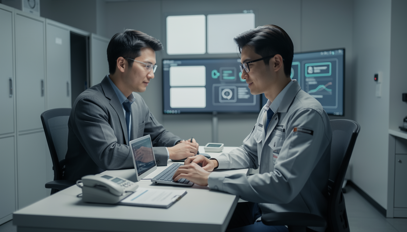仮想環境を利用して安全にコードを検証するエンジニアのデスク周りのイメージ