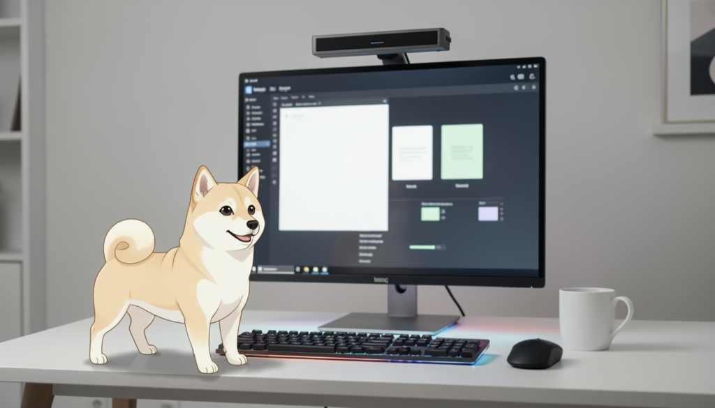 BenQ ScreenBarはデスク環境の救世主？モニターライトの実力を検証
