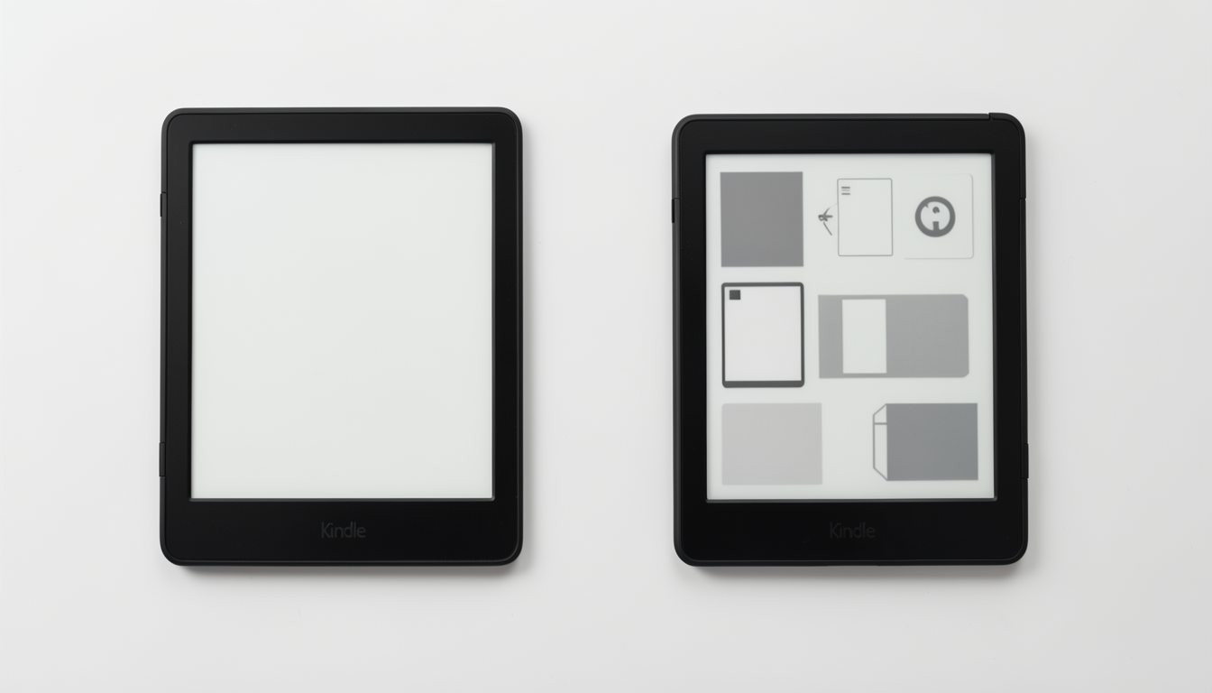 モノクロKindleとカラーEインク端末のディスプレイ比較
