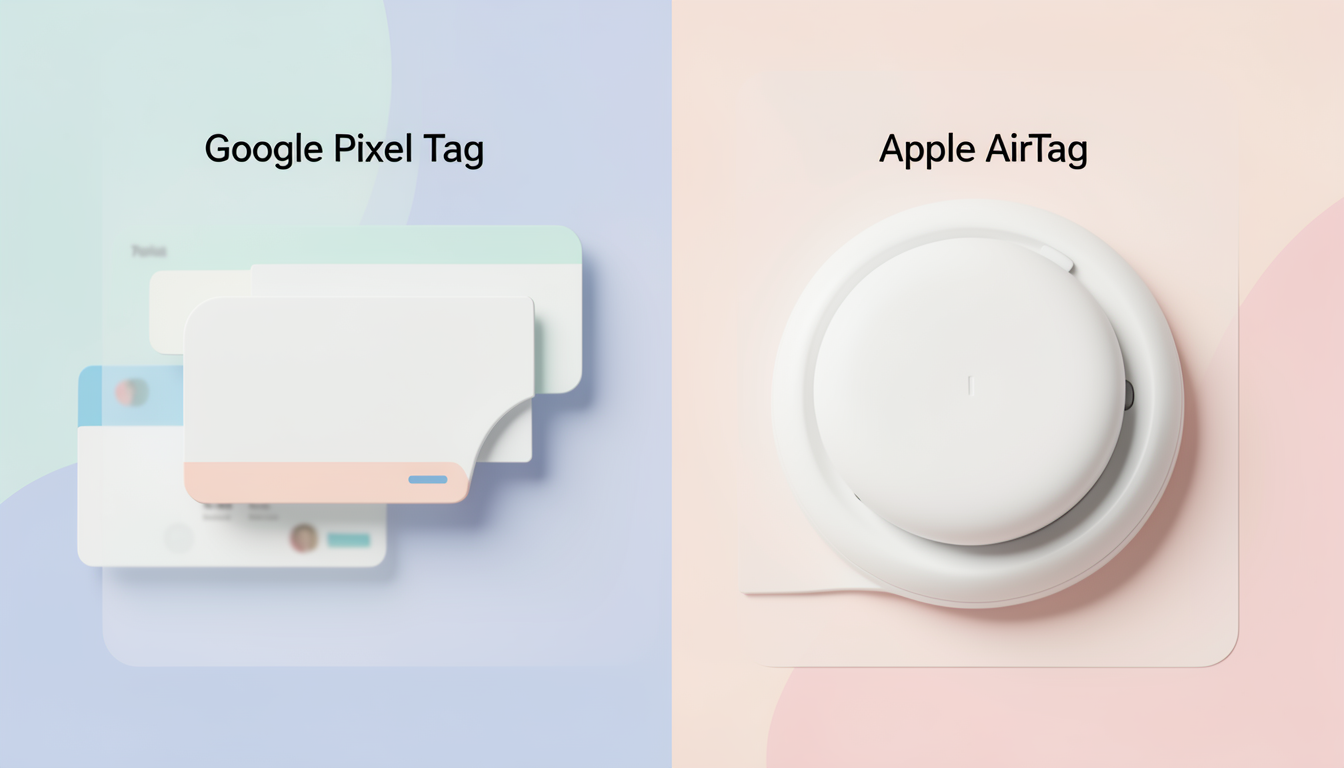 Pixel TagとAirTagの比較項目が整理されたインフォグラフィック