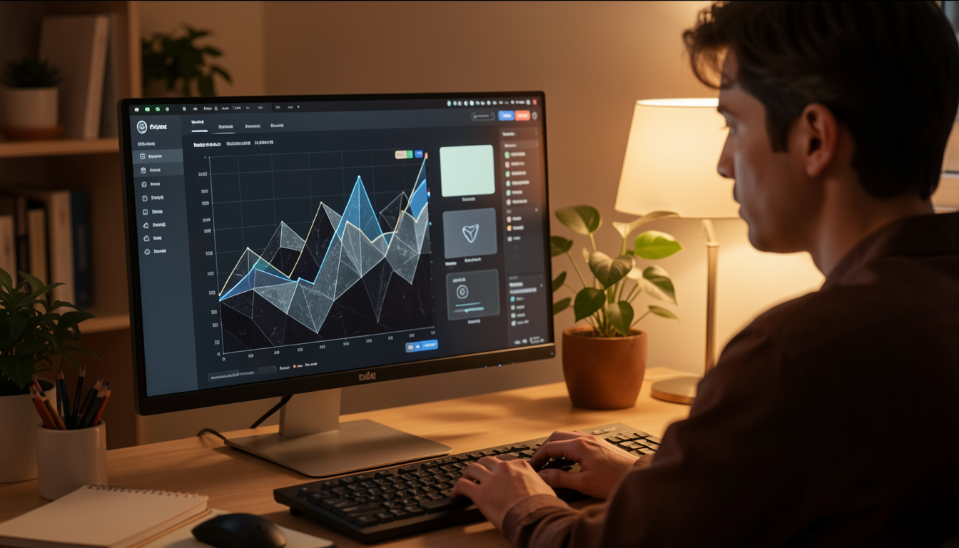 Obsidianのグラフビューを眺めるユーザーとAIによる整理のイメージ