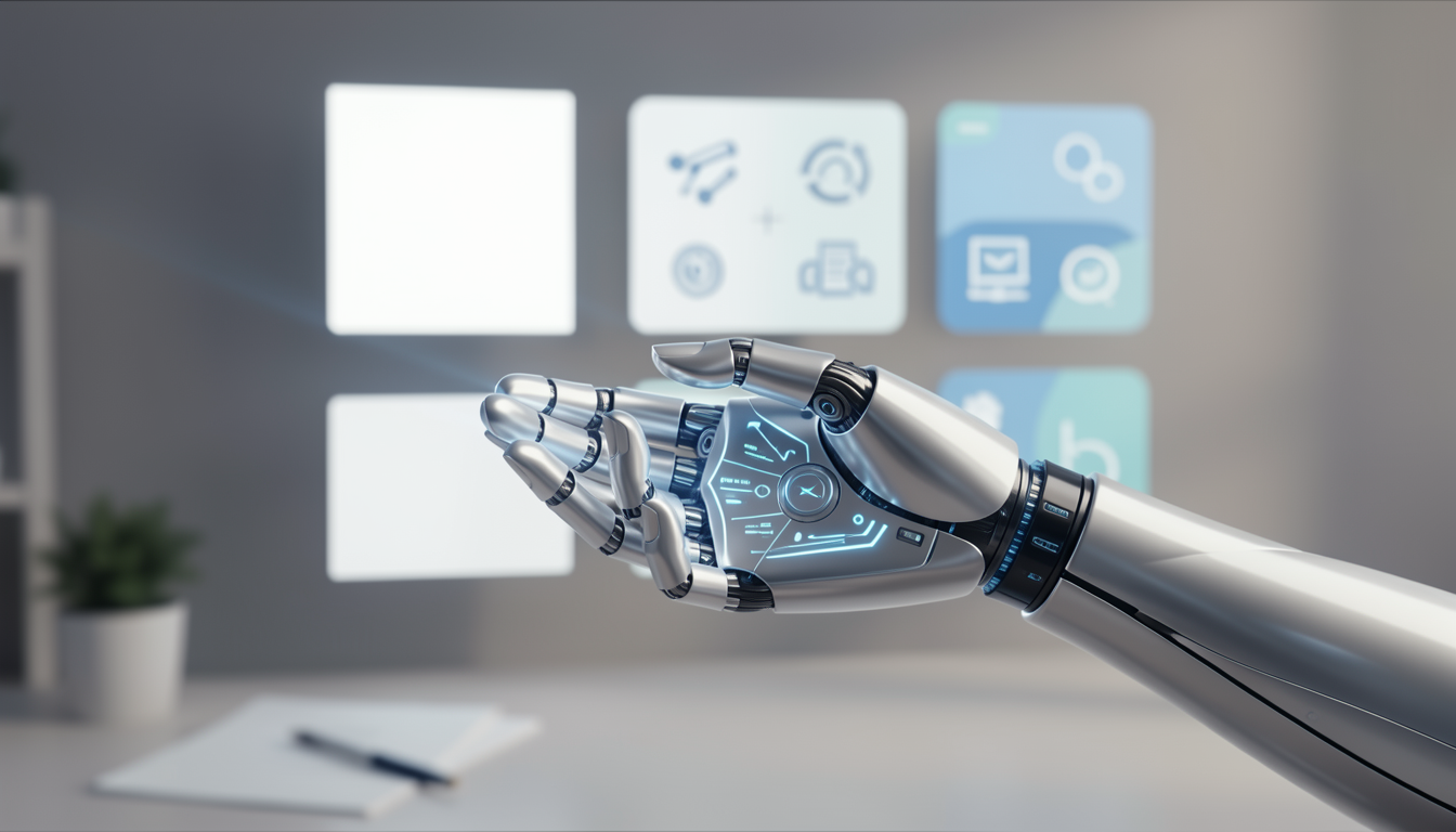 人間とロボットの手が握手をしている、AIと人間の共同作業を表したイメージ