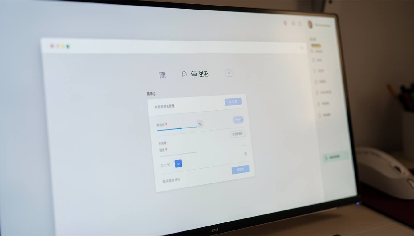 OpenLogiのようなシンプルで直感的な設定画面のイメージ