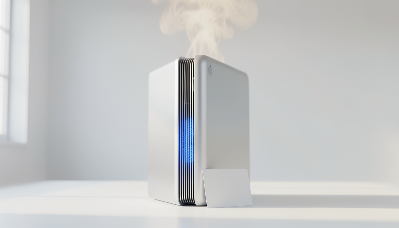 長時間稼働する据え置き型PCと冷却部分をイメージした静物カット