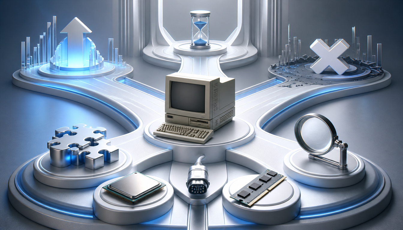 古いPCへのKumander Linux導入を条件別に判断するイメージ