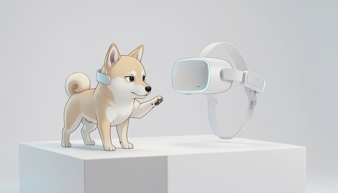 後頭部にバッテリーを備えた軽量なVRゴーグルの製品イメージ