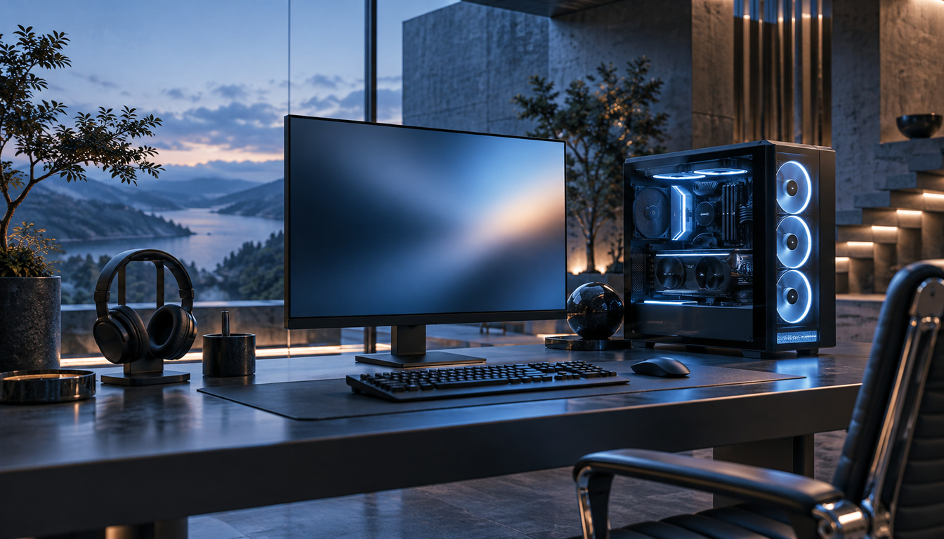 クリーンな環境に設置されたデスクトップPCハードウェアのイメージ